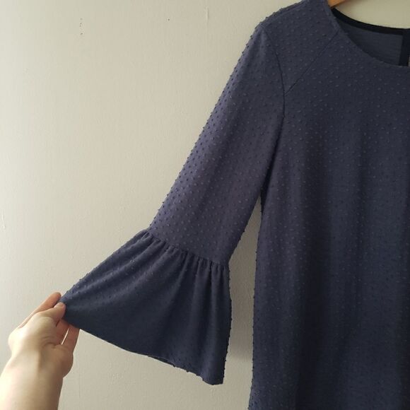 W5 Swiss Dot Bell Sleeve Blouse S - Picture 2 of 6